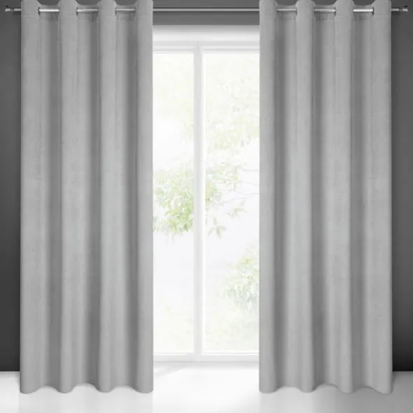 Zasłona Velvet Eliza 140 x 250 Przelotka Szary