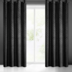 Zasłona Velvet Julia 140 x 250 Przelotka Czarny