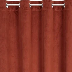 Zasłona Velvet Lili 140 x 250 Przelotka Mahoń