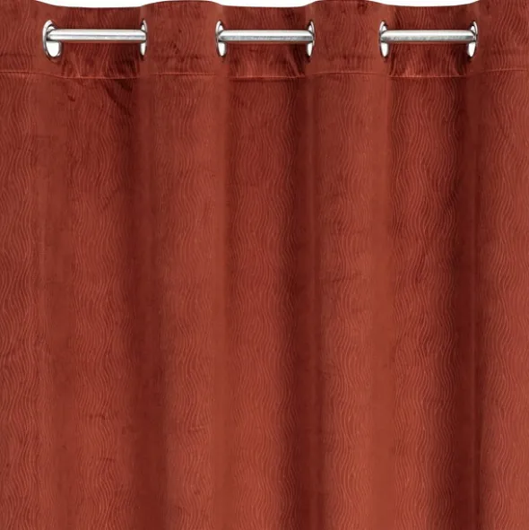 Zasłona Velvet Lili 140 x 250 Przelotka Mahoń