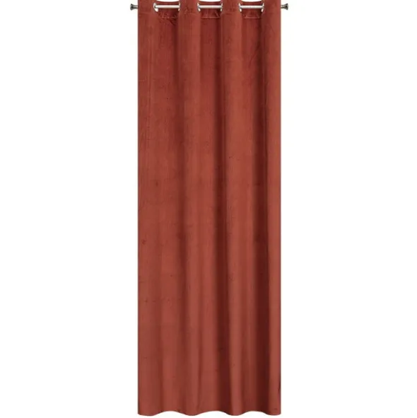 Zasłona Velvet Lili 140 x 250 Przelotka Mahoń