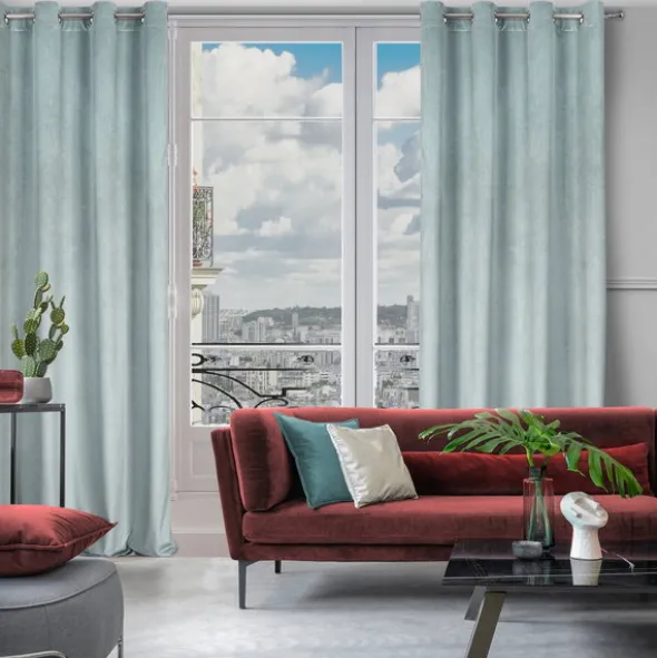 Zasłona Velvet Lili 140 x 250 Przelotka Niebieski