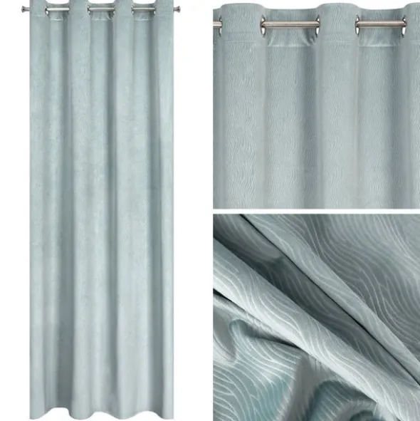 Zasłona Velvet Lili 140 x 250 Przelotka Niebieski