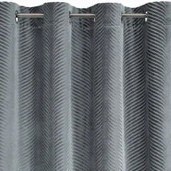 Zasłona Velvet Lussi 140 x 250 Przelotka Stalowy