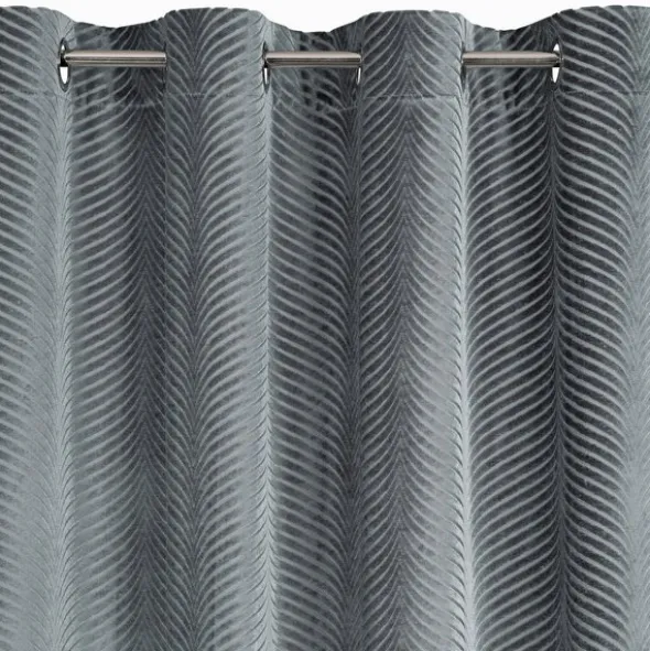 Zasłona Velvet Lussi 140 x 250 Przelotka Stalowy