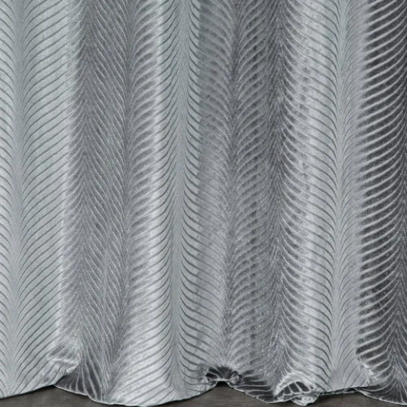 Zasłona Velvet Lussi 140 x 250 Przelotka Stalowy
