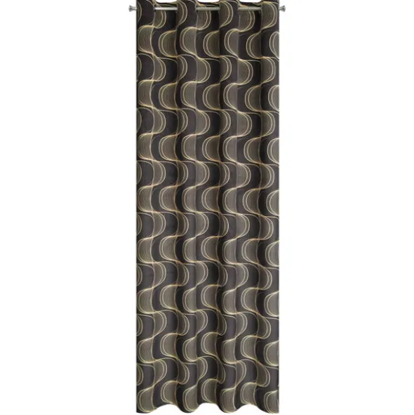 Zasłona Velvet Pola 140 x 250 Przelotka Czarny