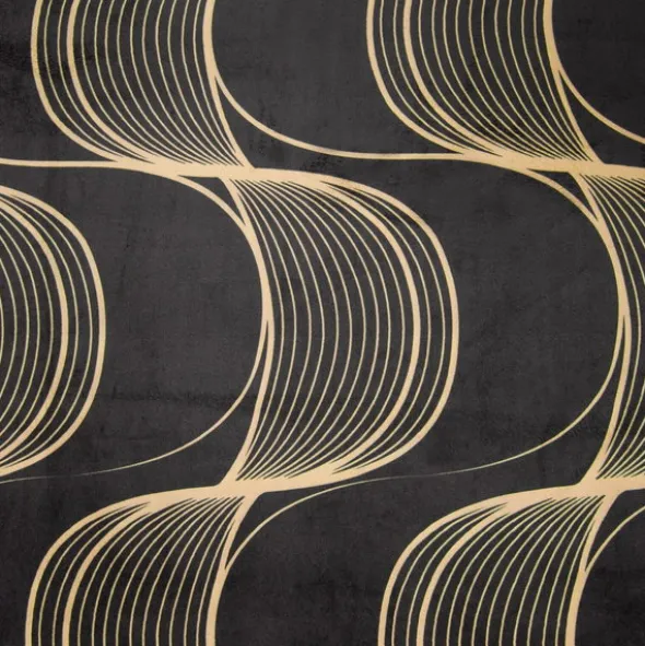 Zasłona Velvet Pola 140 x 250 Przelotka Czarny