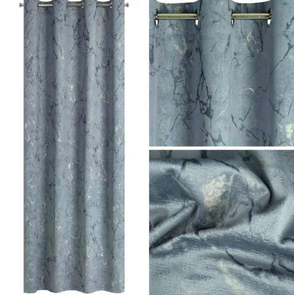 Zasłona Velvet Wera 140 x 250 Przelotka Grafitowy
