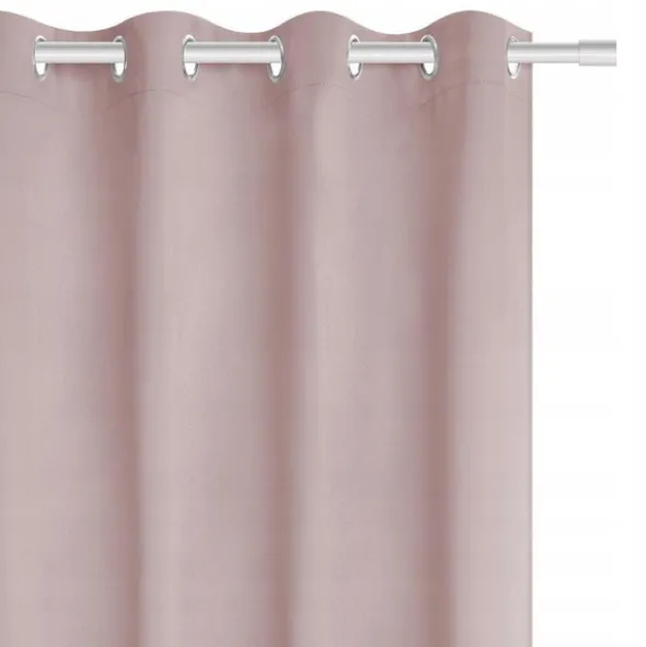 Zasłona 140 x 250 Blackout Przelotki Hold Pudrowy