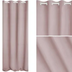 Zasłona 140 x 250 Blackout Przelotki Hold Pudrowy