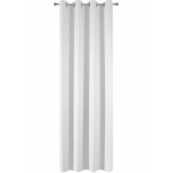Zasłona 135 x 250 Dekoracyjna Blackout Logan Biel