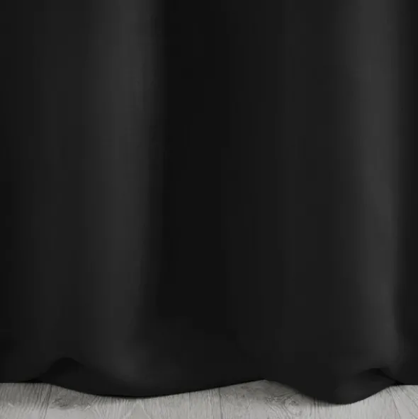 Zasłona 140 x 270 Dekoracyjna Blackout Logan Czarn