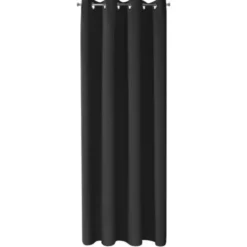 Zasłona 140 x 270 Dekoracyjna Blackout Logan Czarn
