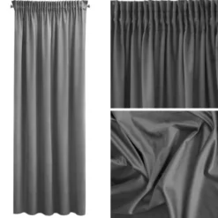 Zasłona 140 x 270 Dekoracyjna Pierre Cardin Sibel Stal