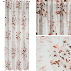 Zasłona 140 x 270 Dekoracyjna Powdery Krem+Zieleń