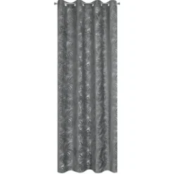 Zasłona 140 x 250 Dekoracyjna Przelotki Livia Stal