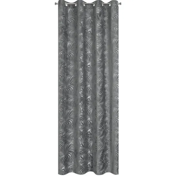 Zasłona 140 x 250 Dekoracyjna Przelotki Livia Stal