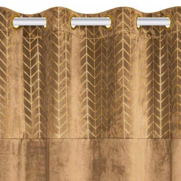 Zasłona 140 x 250 Dekoracyjna Velvet Nord Musztard