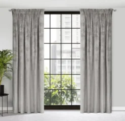 Zasłona 140 x 300 Dekoracyjna Velvet Nadia Sreb+Zł