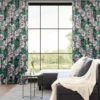 Zasłona 140 x 270 Dekoracyjna Velvet Palmera Ziel