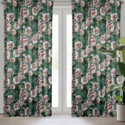 Zasłona 140 x 270 Dekoracyjna Velvet Palmera Ziel
