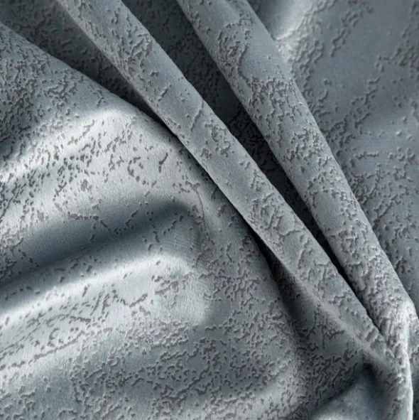 Zasłona 140 x 270 Dekoracyjna Velvet Rivia Stalowy