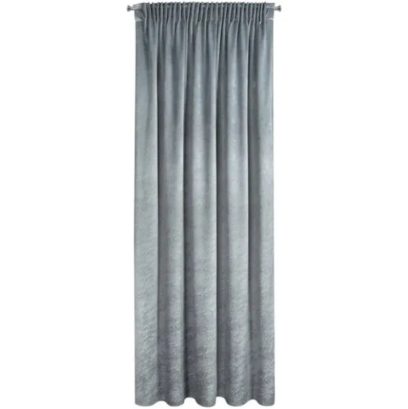 Zasłona 140 x 270 Dekoracyjna Velvet Rivia Stalowy