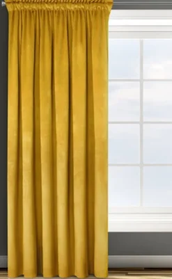 Zasłona 135 x 270 Dekoracyjna Velvet Rosa Musztard