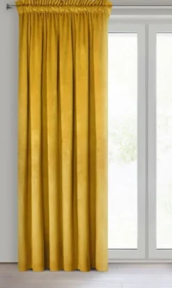 Zasłona 135 x 270 Dekoracyjna Velvet Rosa Musztard