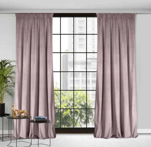 Zasłona 135 x 270 Dekoracyjna Velvet Rosa Puder