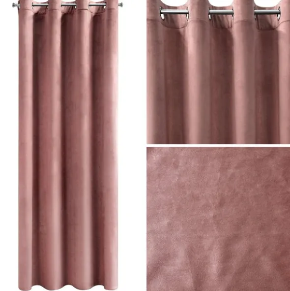 Zasłona 140 x 250 Dekoracyjna Velvet Rosa C. Róż