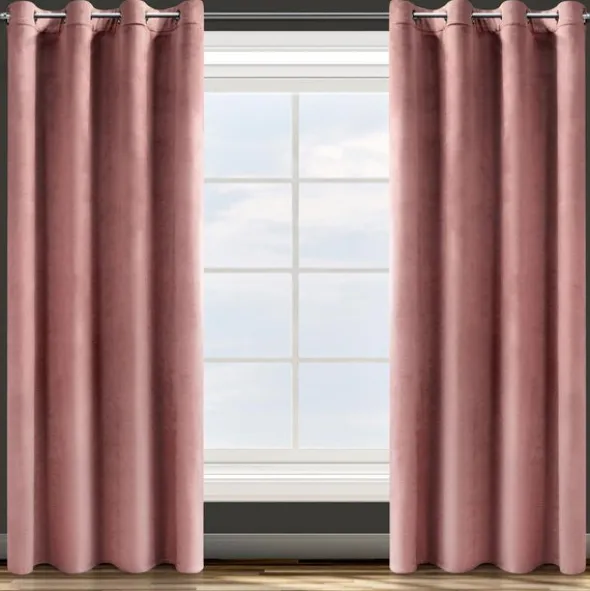 Zasłona 140 x 250 Dekoracyjna Velvet Rosa C. Róż