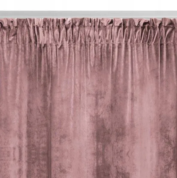 Zasłona 140 x 270 Dekoracyjna Velvet Soft Pudrowy