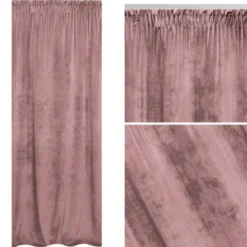 Zasłona 140 x 270 Dekoracyjna Velvet Soft Pudrowy