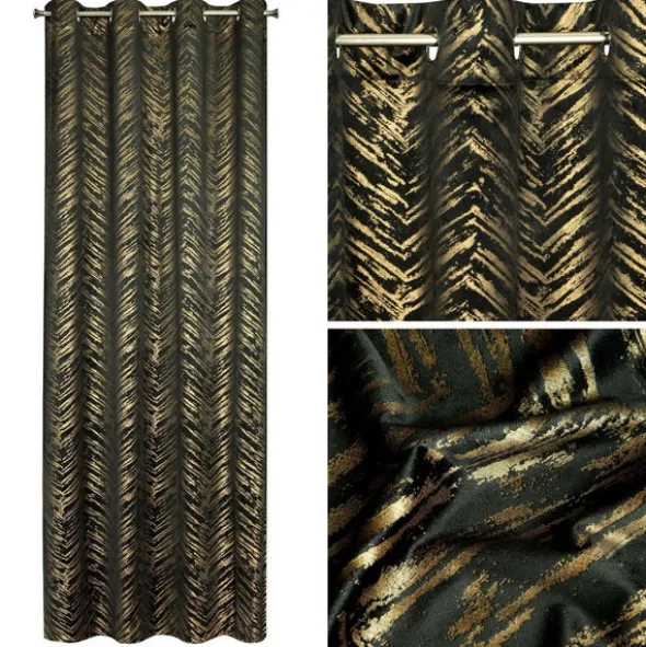 Zasłona 140 x 250 Dekoracyjna Velvet Sara Cza+Zło