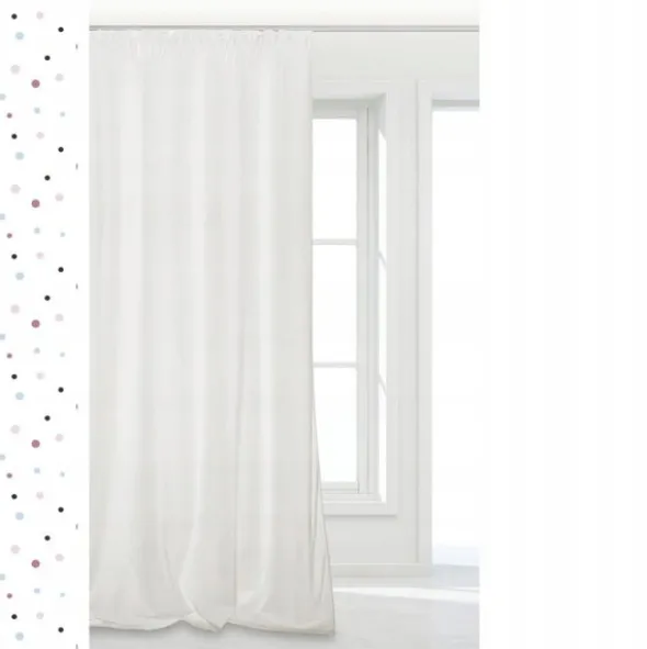 Zasłona 140 x 270 Dekoracyjna Velvet Soft Biały