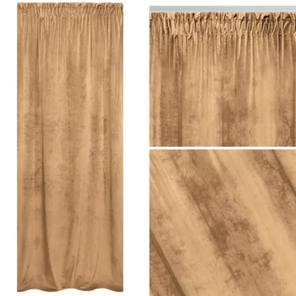 Zasłona 140 x 270 Dekoracyjna Velvet Soft Musztard