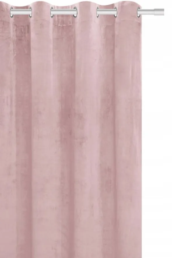 Zasłona 140 x 250 Dekoracyjna Velvet Soft Pudrowy