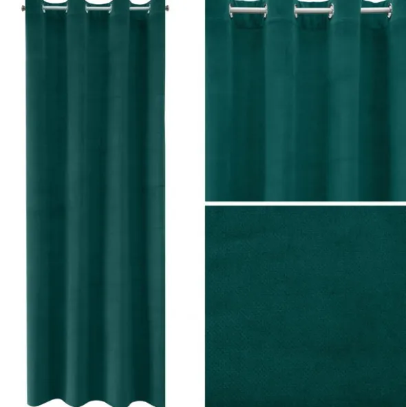 Zasłona 140 x 250 Dekoracyjna Welwet Milo C. Ziele