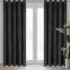 Zasłona 140 x 250 Gotowa Dekoracyjna Villa1 Czarna
