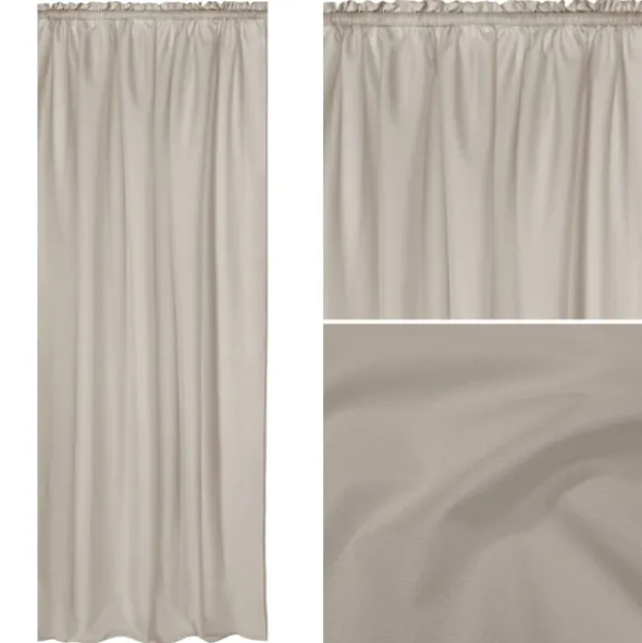 Zasłona 140 x 250 Ogrodowa na Taśmie Gaia Taupe