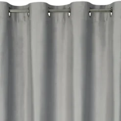 Zasłona 140 x 250 Welwet Przelotki Tori Srebrny