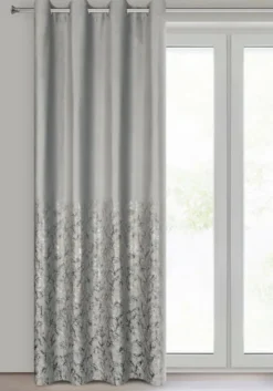 Zasłona 140 x 250 Welwet Przelotki Tori Srebrny