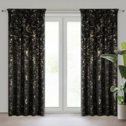 Zasłona 140 x 270 Welwet Taśma Dori Czarny